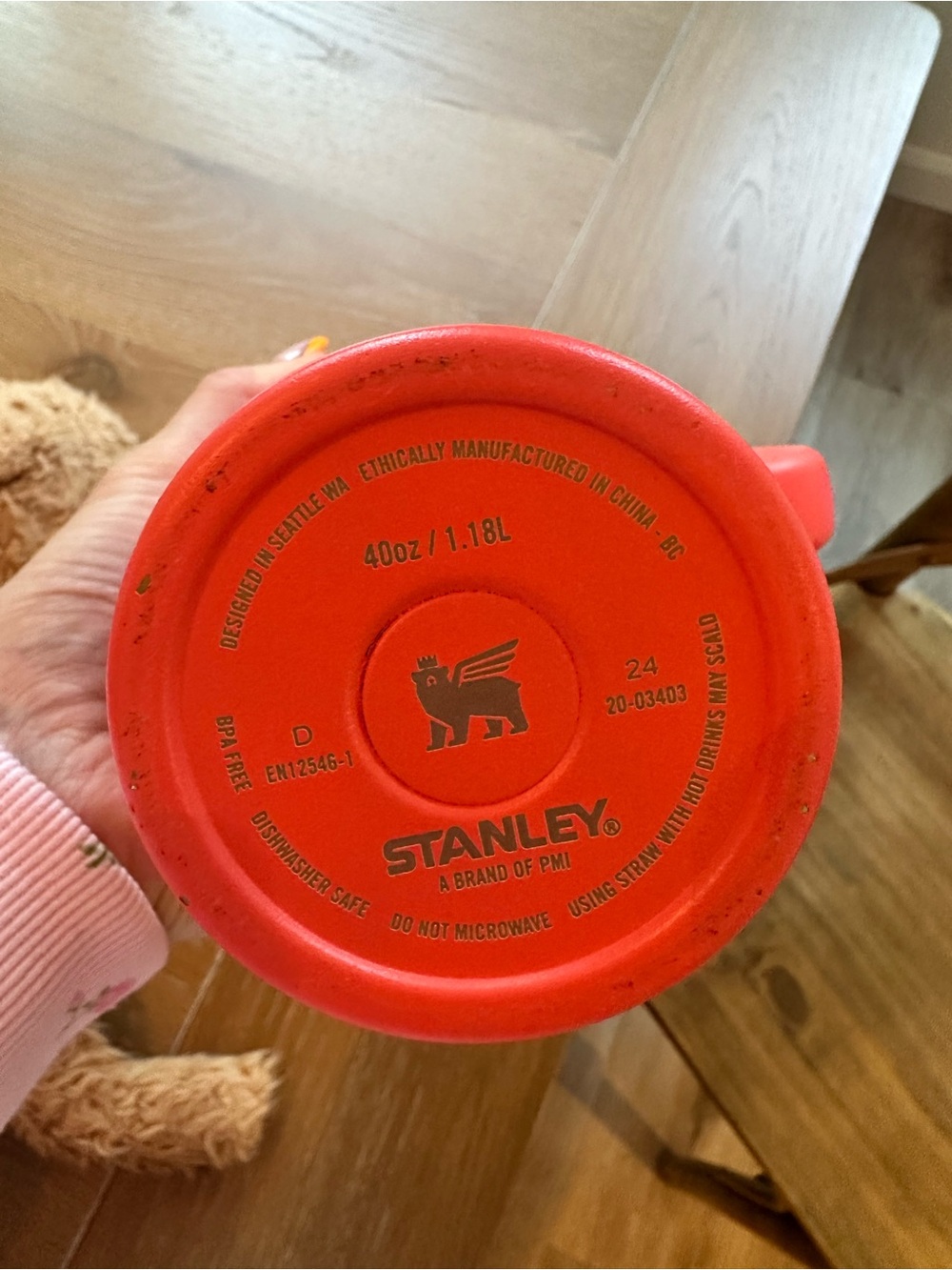 Stanley Coral Insulated Travel Tumbler with Handle and Straw - Picture 3 of 3